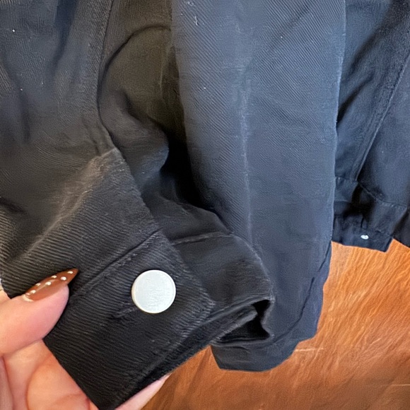 Womens Plus Size Black Denim Western Jacket with Studs / Chain Details - Size 4X - Picture 5 of 6